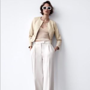 Faux Leather Zippered Jacket